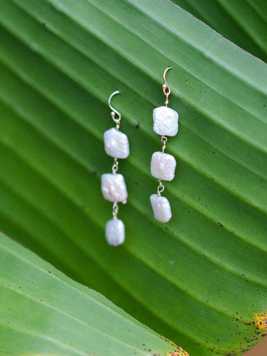 The Cascading Pearl Earring