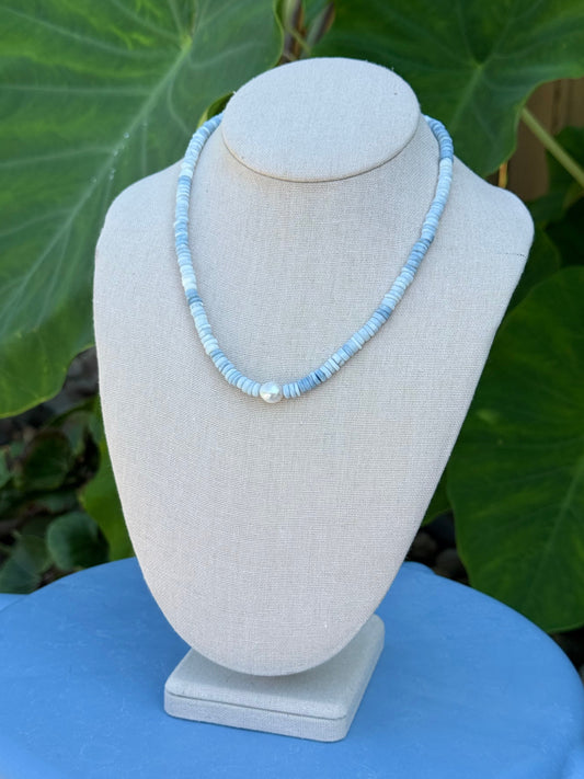 Natural Blue Opal Necklace