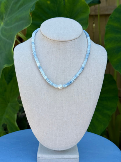 Natural Blue Opal Necklace