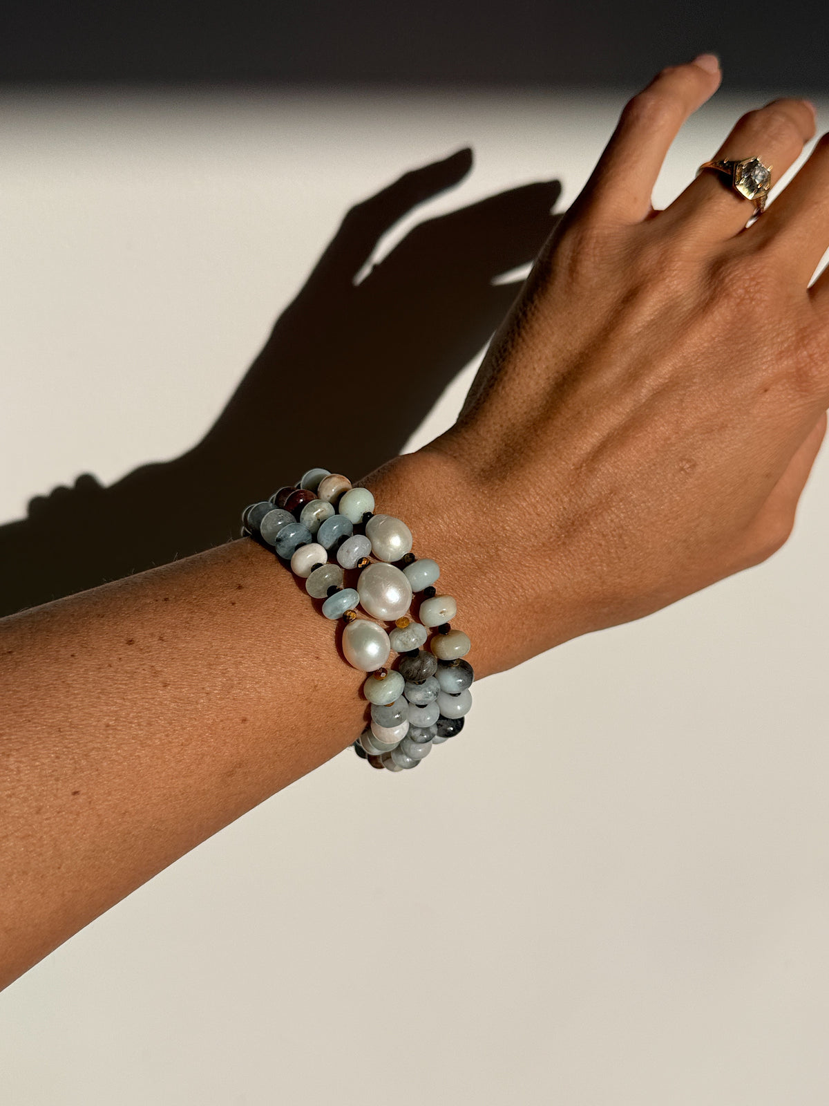 Amazonite & Pearl Bracelet
