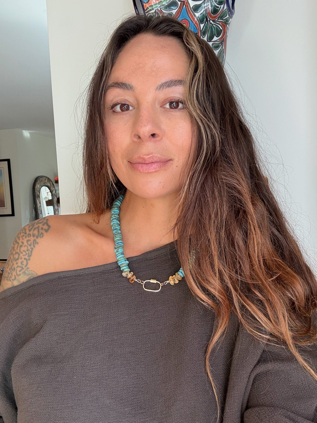 Turquoise + Citrine Necklace