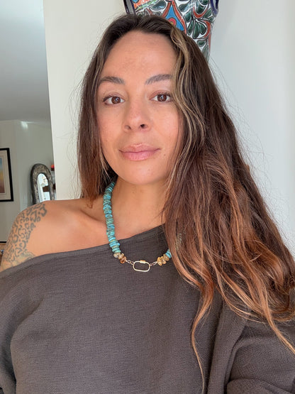Turquoise + Citrine Necklace