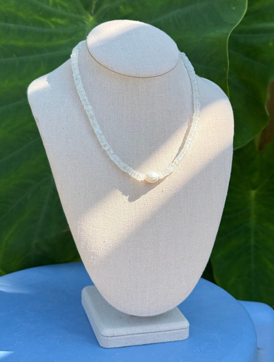Moonstone & Freshwater Pearl Necklace