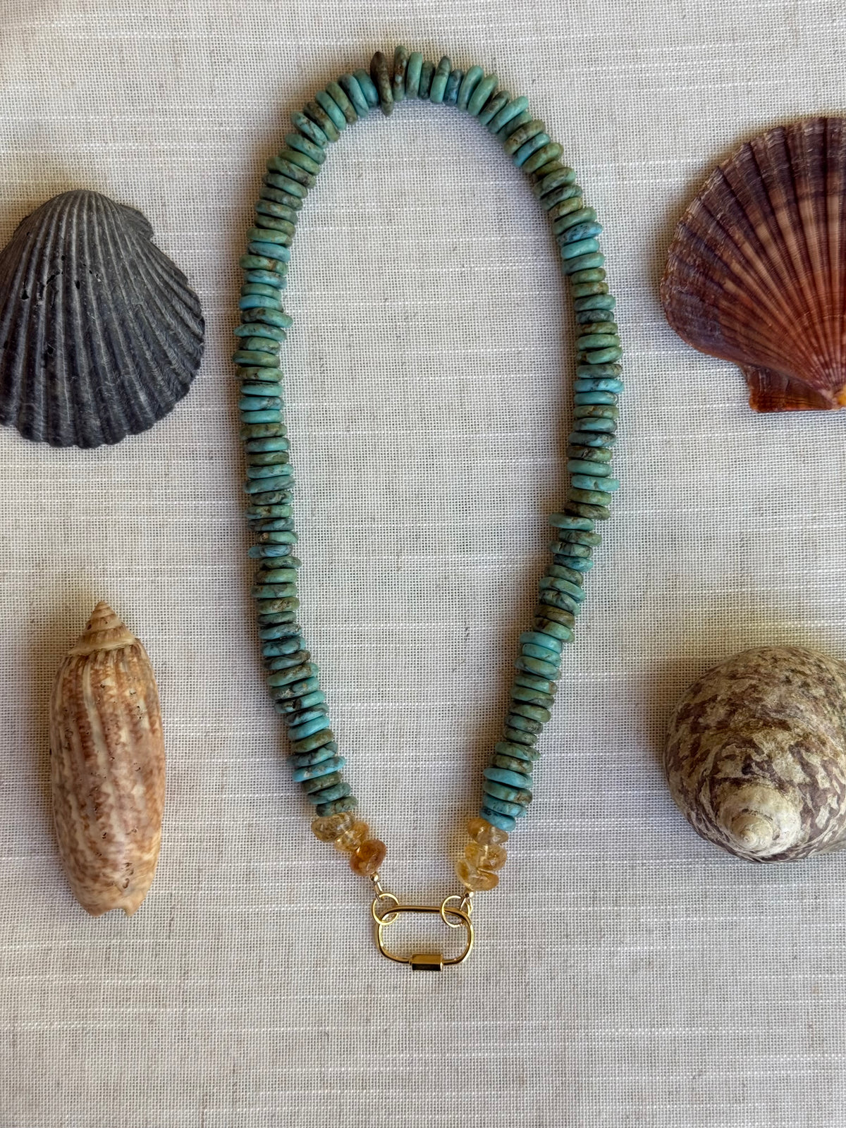 Turquoise + Citrine Necklace