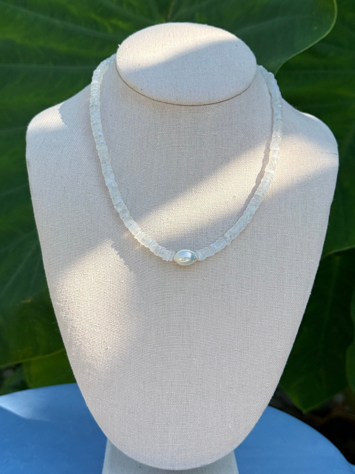 Moonstone & Freshwater Pearl Necklace