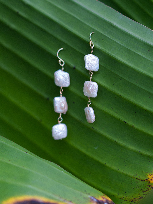 The Cascading Pearl Earring